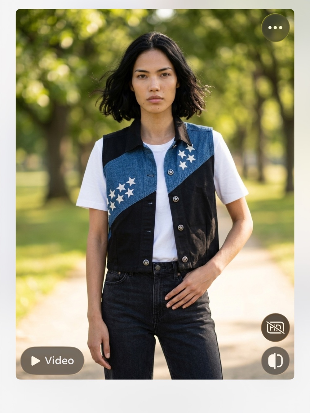 Vintage wrangler Sleeveless Star Patch Denim vest